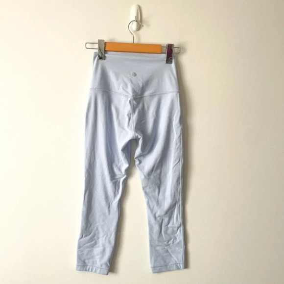 Lululemon Align Double Lined High Rise Legging  Pant 21" Pastel Blue Size 4 - Picture 6 of 8